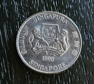 1990 Singapur Twenty Cents Coin - Singapura - 20 centavos BT-127 - Imagen 1 de 2