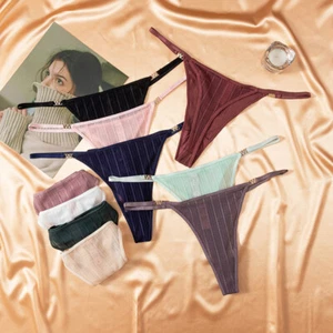 5-teiliges Set sexy durchsichtige transparente Damen-Höschen Tanga G-String Unterwäsche Dessous - Bild 1 von 19