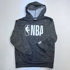 NBA Sweatshirt Boys Youth Large Gray Long Sleeve Basketball Pullover Hoodie - Picture 1 of 7