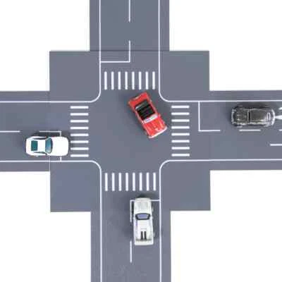 Diorama 1/43 Road Model City Road Crossroad Waterproof Road Scene Building Model - Image 1 of 4