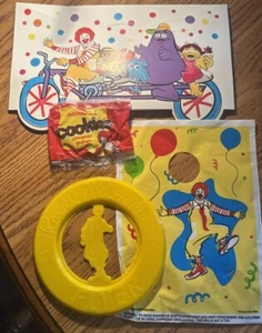 McDonalds 1996 Kids Birthday Party Goodie Bag Various Favors Includes Cookie Bag - Picture 1 of 2