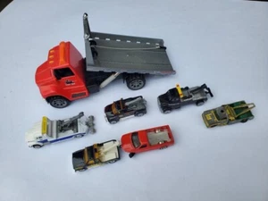 Tootsietoy  Die Cast Metal TOW TRUCK FLATBED TRUCKS 1/64  1/25 USED - Picture 1 of 9