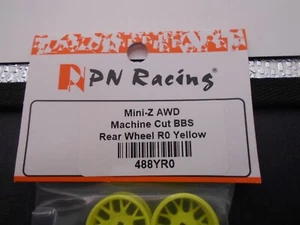 PN Racing Wheels 488YR0 Machine Cut BBS AWD Yellow Mini Z Atomic GL Racing - Picture 1 of 2