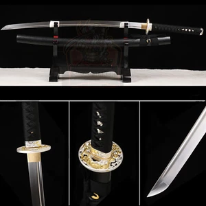 Handmade Dragon Tsuba Katana 9260 Spring Steel Japanese Samurai Sword Full Tang - Picture 1 of 14