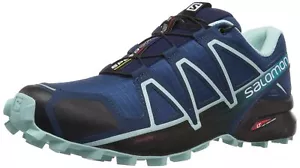 Salomon Women's Speedcross 4 Trail Running Shoes, Poseidon/Eggshell Blue/Black, - Picture 1 of 1