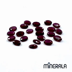[WHOLESALE] NATURAL RED RUBY GEMSTONE LOOSE FACETED OVAL SHAPE 3x5mm WP001AA - Picture 1 of 2