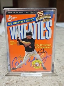 Wheaties  Mini 75th Collectibles Cal Ripken Jr Orioles 24k Gold Signature - Picture 1 of 2