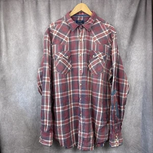 Vintage Ralph Lauren Polo Flannel Patchwork Repaired Aztec Sportsman Western  - Picture 1 of 10