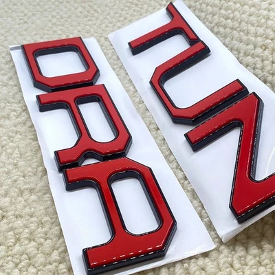 3D Raised 14-21 For Tundra Tailgate Insert Letters Emblem Red Black Rear Badges - Image 1 of 4