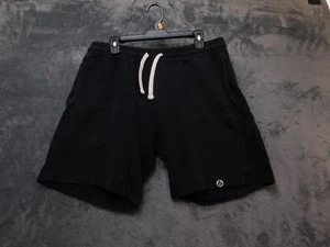 American Giant Shorts Mens Large Black 100% Cotton Fleece Lounge Made USA - Picture 1 of 13