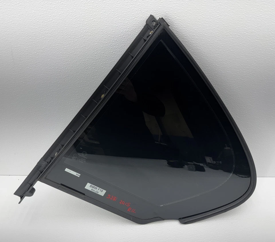 BMW 528i 535i 550i M5 F10 2011-2016 puerta trasera izquierda cuarto cristal ventana OEM Foto 1 de 4