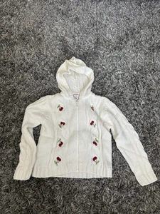 Vintage Gymboree Cherry Sweater Cardigan Girls 6 Soft Acrylic 2002 Coquette 1219 - Picture 1 of 5
