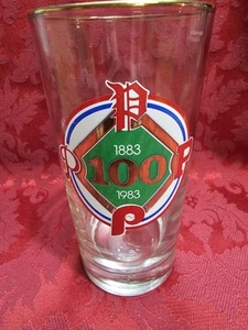 1983 100th anniversary Philadelphia Phillies Roy Rogers glass 5 1/2” Tall. - Picture 1 of 5