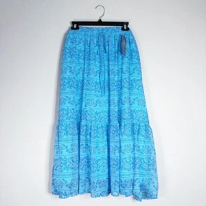 LANE BRYANT Azul Floral Andi Falda Larga Midi TALLA 18/20 NUEVO - Imagen 1 de 4