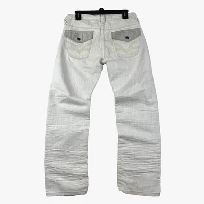 Jeans GUESS Premium 30x29 Rectos Relajados Sueltos Calce Y2K Gris Claro Grunge 00s Foto 1 de 4