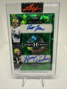 Brett Favre Lynn Dickey 2025 Sports Heroes Dual Auto Green Bay Color Match #7/7 - Picture 1 of 10