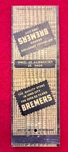 Bremers Clothing Matchbook 40er Jahre Iowa City, Iowa VINTAGE - Bild 1 von 4