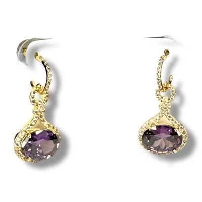 BP Earrings February 2025 “Just In love” ER96040 Amethyst CZ Gold Plating - Image 1 of 4