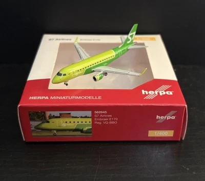 Herpa Wings 1:400 S7 Airlines Embraer E170 VQ-BBO 562645 modelo a escala diecast Foto 1 de 4