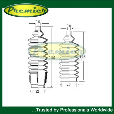 Juego de botas con bastidor de dirección delantero Premier se adapta a Ford Capri 1969-1987 Escort 1970-1980 Foto 1 de 4
