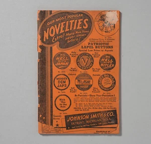 Johnson Smith and Co. Novelties Catalog 1942 WWII Patriotic Buttons Cover - Imagen 1 de 5