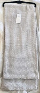 NWT INUP Home Light Gray Woven Throw Blanket 100% Cotton Portugal 51" x 69" - Picture 1 of 3