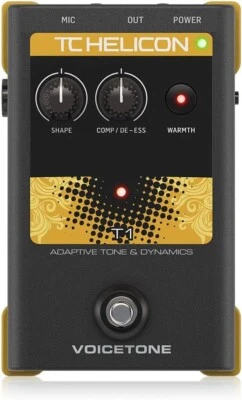 TC-Helicon VoiceTone T1 Vocal Tone and Dynamics Effects Pedal JP NEW - Image 1 of 4
