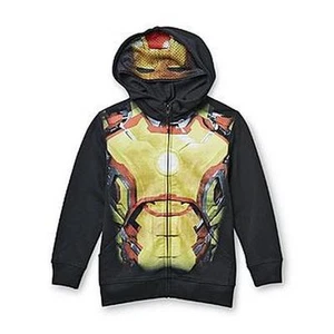 IRON MAN Boys Costume Hoodie HALLOWEEN Hooded Sweatshirt AVENGERS Marvel THOR - Picture 1 of 1