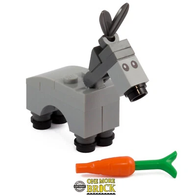 Donkey & Carrot | Farm Nativity Animals Christmas | Kit Made With Real LEGO - Image 1 of 3