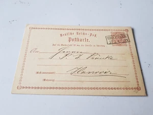 Vorphila Postkarte, Greussen nach Hannover, schw. Ra 2 #111 - Bild 1 von 2