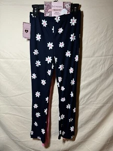 Girls leggings size 10 two pack set 1 floral and 1 solid pink - Picture 1 of 13