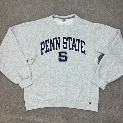Penn State Sweatshirt Russell Athletic Mens Small Gray Pullover Crew Spell Out Cover