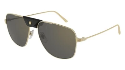 Gafas de sol para hombre CARTIER Santos de Cartier 59-16-135 mm lentes grises CT0037S 007 Foto 1 de 2