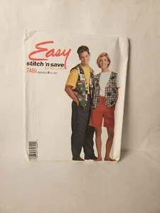 McCall's Stitch N' Save Size XL-XXL Lined Vest, Shirt, Pants & Shorts Uncut 1995 - Picture 1 of 2