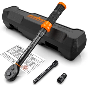 3PC 1/4" Drive Click Torque Wrench Adjustable Extension 20-240in.lb/2.3-27.1Nm - Picture 1 of 10