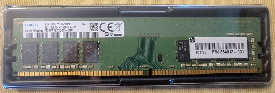 Samsung M378A1K43CB2-CRC 8GB DDR4-2400 PC4-19200 Memory Module (HP-854913) - Image 1 of 1