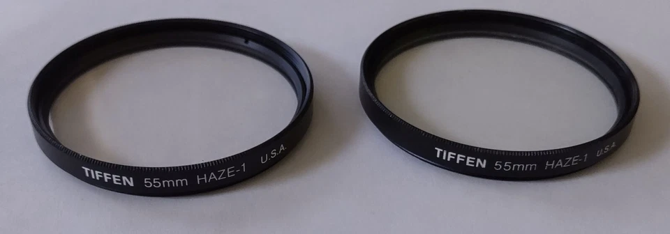 One Tiffen 55mm UV HAZE-1 Coated Glass Lens Filter Safety Protector - Image 1 of 1