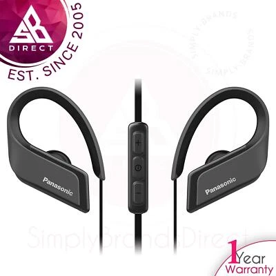 Panasonic RP-BTS35E-K IPX5 Waterproof Wireless Bluetooth Clip Earphones│Black - Image 1 of 4