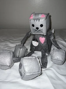 Nice Robot Dog / Cat Debi Lilly Handmade Stuffed Animal w/ Weighted Seat NWT - Picture 1 of 4