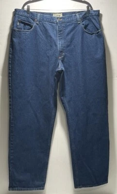 L.L.Bean Relaxed Fit Jeans Men's 100% Cotton Size Dark Blue 42x32 NWOT - Image 1 of 4