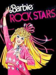 Retro 80's Rock Star Barbie 8x10 Pop Culture Craft and Quilt Cotton Fabric Block - Picture 1 of 2