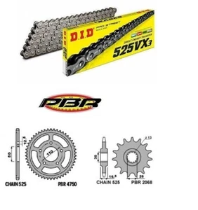 KIT TRASMISSIONE DID 525VX3 CATENA PIGNONE PBR HONDA AFRICA TWIN 1100 2020 2024 - Imagen 1 de 5