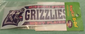 *NEW bumper sticker 'Grizzlies Missouri State-West Plains about 3"x 8" FREE SHIP - Picture 1 of 1