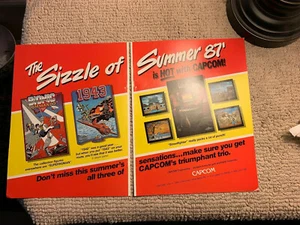 original 11- 8'' Street Fighter 1943 Bionic Commando arcade video game AD FLYER - Picture 1 of 3