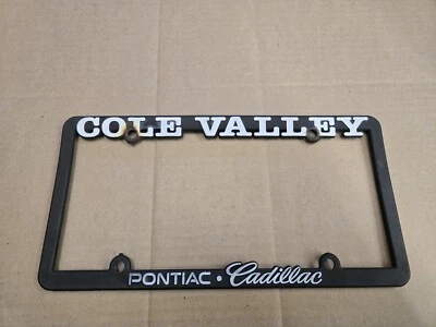 Cole Valley Cadillac Pontiac Warren Ohio OH License Plate Tag Frame Holder Logo - Image 1 of 2