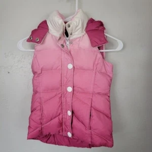 Roper Little Girls Small 6-6X Ombre Pink Vest Quilted Puffer Down Feather Warm - Picture 1 of 11