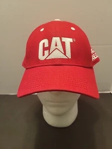 Cappello CAT Bruco Berretto Strapback Rosso Bianco Ricamato Go Big Red - Nuovo senza etichette - Foto 1 di 7