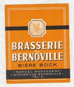 Beer label - France - "Biere Bock" - Brasserie de Bernoville - Picture 1 of 1