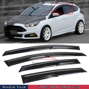 For 2012-2018 Ford Focus ST SE 4 Door Wavy Mugen Style Window Visors Rain Guards - Bild 1 von 5