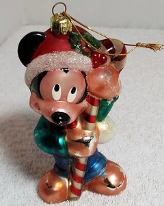 DE COLECCIÓN WALT DISNEY MICKEY MOUSE ESTILO EUROPEO VIDRIO SOPLADO ADORNO SIN CAJA 5 PULGADAS - Imagen 1 de 6